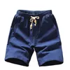 Sommar bomulls shorts lösa män casual korta joggare svart vit dragsko midja bermuda män plus storlek 4xl 5xl 210716