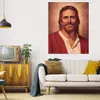 Sorrindo jesus enorme pintura a óleo sobre canvas home decor handcrafts / hd cópia de parede arte fotos personalização é aceitável 21061419