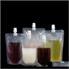 Packing Bags 100Ml 200Ml 250Ml 300Ml 380Ml 500Ml Empty Standup Plastic Drink Packaging Bag Spout Pouch For Beverage Liquid Juice Milk