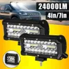 1 шт. / 2 шт. Автомобильные светодиодные фары бар Spot Plass Beam Combo водонепроницаемый внедорожный грузовик Трейлер 9-32V 4 / 7inch LED BAR LIGHT для автомобиля