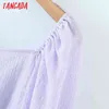 Women Retro Purple Crop Romantic Blouse Long Sleeve Chic Female Shirt Tops 8H77 210416