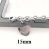 Tiffanyans Silver Bracelet Heart Round Couple Stainless Steel Chain Hand Fashion Jewelry Day Wholesale