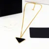Womens Mens Luxury Designer Necklace Chain Casual Fashion Jewelry Black Pendant Necklaces Choker Steel Trendy Style Gold Silver Colors