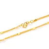 Women's 24k gold plated necklace Sideways 4D Chains NJGN078 fashion wedding gift yellow gold plate chain necklaces