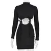 Sexy Club Solid Mini Skirt Matching Set Long Sleeve Crop Top + Bandage Lace Up Bodycon 2 pieces Suits Lady Fashion Outfits 210517