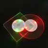 LED Acryl Crystal Ultra-dunne verlichting Coaster Cocktail Coasters Flash Bar Bartender Lichte basislamp Placemat voor eettafel325F