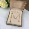 Creative fashion couple necklace men and women luxury ceramic cylindrical pendant jewelry with exquisite packaging gift box255F