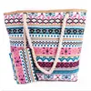 Shopping Bags Bolso De Mano Lona Para Mujer Conjunto 2 Piezas a Rayas Colores Hombro Gran Capacidad Estilo Bohemio Informal 220303