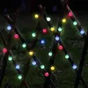 30 LED Güneş Enerjili Dize Işık Çok Renkli Kristal Top Peri Işıkları Açık Bahçe Peyzaj Lamba Dekorasyon Noel Işıkları 211104