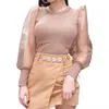 Femmes Body Femmes Couture Manches Bouffantes Combinaison Voir À Travers Dames Une Pièce Vêtements Dame Costume Combishort Combinaisons Femmes Barboteuses