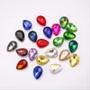 50 st 20mm x 30mm Glas Klar Röd Blå Tear Drop Faceted Loose Diamonds 22Colors Juveler Bröllopsdekorationer L1523