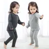Девочки сгущенная одежда с теплой фланелькой детской пижамы наборы одежды для рубашки брюки детское отдых носить 6m-3t 1388 b3