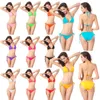 Women's Swimwear 2021 11 Colors/Brazil/Sexy Bikini Push-up Thickened Swimsuit Women Two-Piece Tankini Ladies