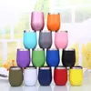 12 uncji Kubek wina 14 Style Insulated Cup Szkło ze stali nierdzewnej Solid Color Double Wall Piwa Kubek Kawowy T500932