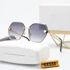 Sunglasses Designer UV400 Design Frameless Men Women Fashion All-match Polarized Light Sun Glasses with Box