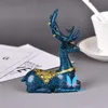 Ciemny Blue Deer Crystal Ball Display Stand Resin Room Decor Sfera Stand 1 Zamówienie