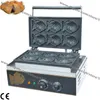 Uso comercial antiaderente 110v 220v elétrico 6pcs japonês taiyaki peixe waffle máquina de padeiro de ferro molde plate4969429