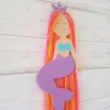 Arcobaleno sirena capelli fiocchi cintura portaoggetti ragazze fermagli per capelli da appendere organizzatore striscia supporto per bambini accessori per bambini