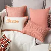 Europen elegancki poduszka poduszka haft haftowe pomarańczowe różowe cojines dekorativos para sofa dekoracyjne poduszki snowe poduszki poduszki/dekorati