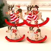 Kerstversiering Christmas Houten Rocking Paard Santa Claus Xmas Geschenken Kid Speelgoed Home Ornaments W-01168