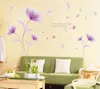 Yeni Romantik Zarif Buzlu Pembe Zambak Çiçek Petal Çıkarılabilir Duvar Sticker Yatak Odası Oturma Odası Ev DIY 210420