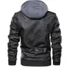 Men's casual leather jacket outdoor motorcycle coat 211008