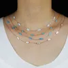 2021 Lucky Turkish Evil Evil Eye Link Choker Choker 100% 925 Стерлинговое серебро для женщин Девушка День рождения Подарок Drop Ship