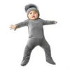 born Baby Girls Boys Velvet Winter Clothes with Real fur pompom hats Sets Soft Long Sleeves Rompers Outfits Bebe Pajamas 220211