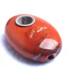 Mini Portable Oval Palm Gemstone Smoking Pipe Accessories