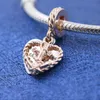 925 Sterling Silver Line Heart Love Anchor Dangle Charm Koralik dla European Pandora Biżuteria Charm Bransoletki