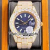 2022 RRF 126334 126300 2813 Automatic Mechanical Mens Watch 126234 Large Diamonds Bezel Gray Dial 316L Steel Fully Iced Out Diamond Gold Bracelet Eternity Watches