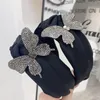 Fashion Women Headband Silver Gray Butterfly Hairband Classic Turban Headwear Adult Hair Accessories Party6542266