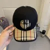 Moda Akcesoria 3 Kolory Paski Męskie Projektant Sun Letter Szycia Czapki Baseball Kapelusze Patchwork Kapelusz Piłka Snapbacks Kobiety Moda Outdoor Casual Sport Hiphop Hat