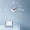 DIY Digital Wall3D Mirror Surface Sticker Silent Clock Home Office Decor for Bedroom