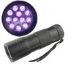 2021 무료 닥켓, 12 LED 울트라 바이올렛 UV 램프 조명 토치 손전등 통화 탐지 용 보라색 표시등 (4 색)