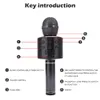 WS858ポータブルBluetooth Karaoke DJ Microphone Wireless Professional Speaker Home KTV Handheld Microphone