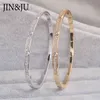 Jinju Gold Color Charm Braceletsbangles for Women Birthday Gift Copper Cumbic Zirconia Cuff Braclet Femme Dubai Fashion Jewelry5021277