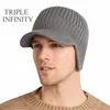 Basker Kinted Winter Men039S HAT Tjock vindtät sol Visor Utomhus Ridning varmt öronskydd Knickad Ale Baseball Cap2346318