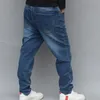 Jeans masculinos masculino harem rua moda cônico calças skates