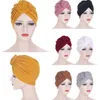 Femmes musulmanes Stretch Hijab Turban torsion noeud chimio casquette perte de cheveux couverture tête écharpe bandeau Bonnet islamique Cancer chapeau couleur unie