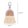 Tkactwo Breloki Rainbow Dla Kobiet Boho Handmade Holder Brelok Brelok Macrame Bag Charm Car Wiszące Biżuteria S27 21 Dropshipping G1019