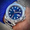 2021 sanda saatler otomatik mekanik erkek saati suç montre de luxe mavi kahverengi gri kadran 40 mm paslanmaz çelik kayış hareketi safir cam klasik lüks yatlar