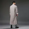 Traditional Tang Suit ethnic Clothing Chinese Costumes for Men cotton linen male Cheongsam Dress winter Robe Hanfu Asian apparel