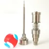 Domeless GR2 티타늄 손톱 물 담뱃대 16mm 20mm Dnail Enail 히터 코일 수화물 모자 키트 모두 여성 남성 유리 파이프 물 봉 흡연 액세서리