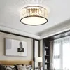 Moderne LED Plafondverlichting Ronde Crystal Woonkamer Decor Creatieve Black Lamp voor Slaapkamer Keuken Eetkamer Corridor Lighting