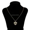 MOM Kettingen Ziron Diamond Heart Hanger ketting Roestvrij stalen kettingen Moeder Day Gift Fashion sieraden Will en Sandy