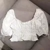 blouse blanche de taille élastique