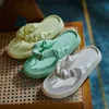 Meotina Tofflor Skor Kvinnor Flat Sandaler Flip Flop Slides Kvadrat Toe Ladies Skor Sommar Grön Gul 34-40 Skor 210608