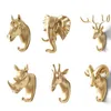 Hangers Racks Wall Mounted Hooks Animal Head Rack Coat Caps Hanger Horse Giraffe Elk Elephant Decorative Decor Bathroom Accessor911755848