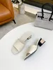 MULES Patent Kalfsleer Donker Beige Paars Zwart Groen Vrouwen sandalen zomer strand slippers designer luxe slides outdoor lady schoenen 22